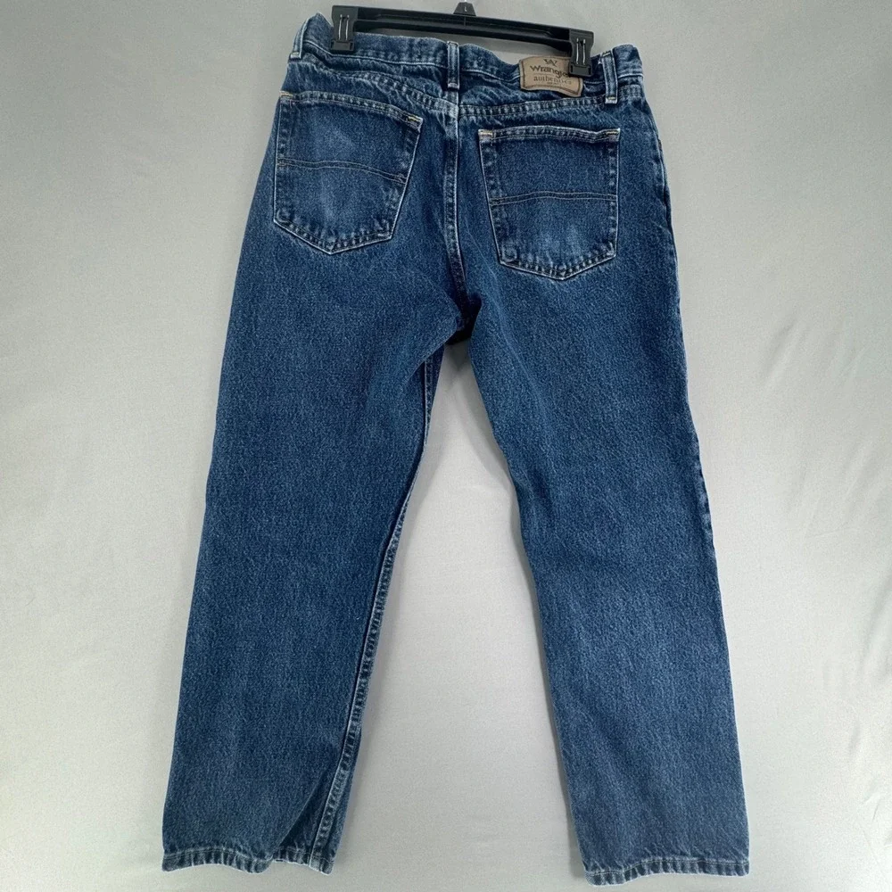 Wrangler Authentics Mens Straight Leg Jeans Dark Wash Blue 33x29 ZM100RD Cotton